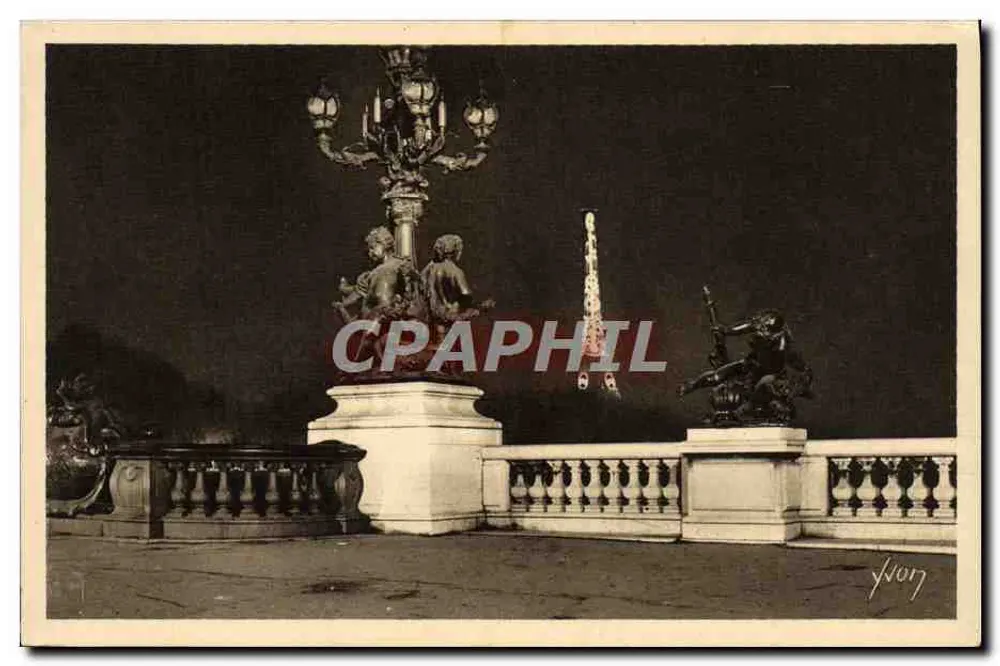 Ponte Alexandre-III — detalhe — Éditions d'Art YVON, n°11 - Frente