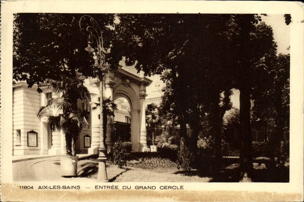 Aix-les-Bains — Eingang zum Grand Cercle — Verlag Braun & Cie, n° 11804 - Vorderseite