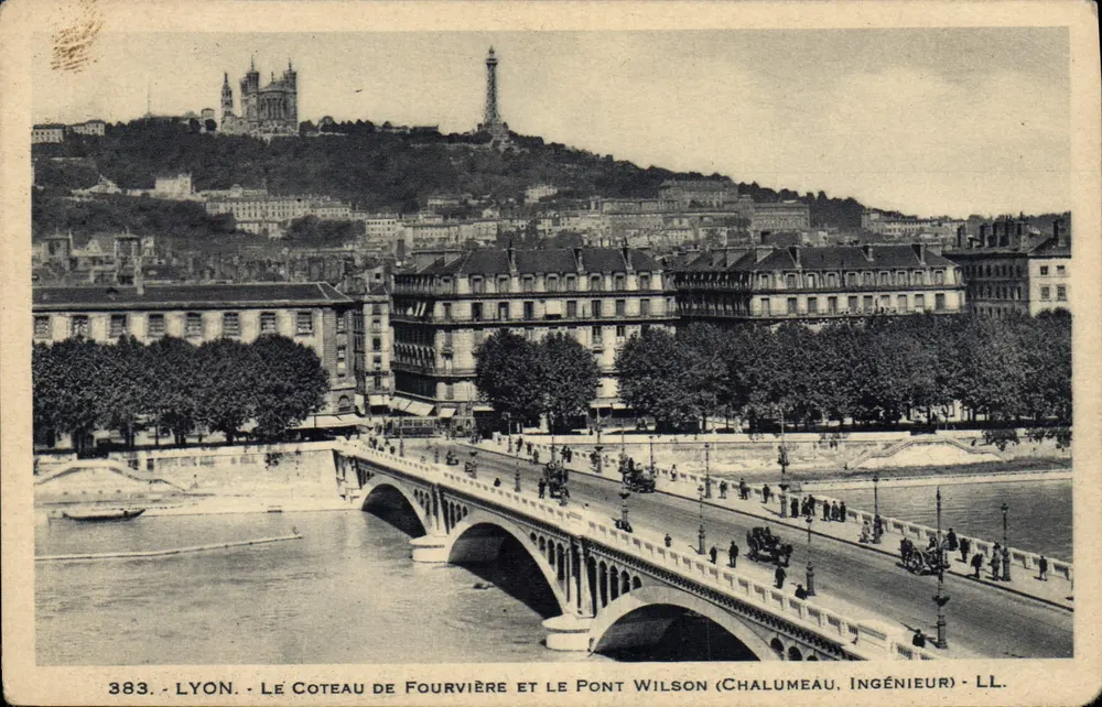 Lyon - Der Fourvière-Hügel und die Wilson-Brücke (Chalumeau, Ingenieur) - LL. - Vorderseite