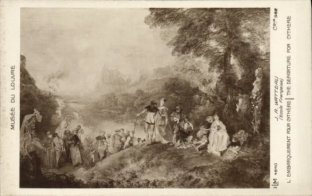 Die Abfahrt nach Kythera — J.A. Watteau (französische Schule) — Louvre-Museum - Vorderseite
