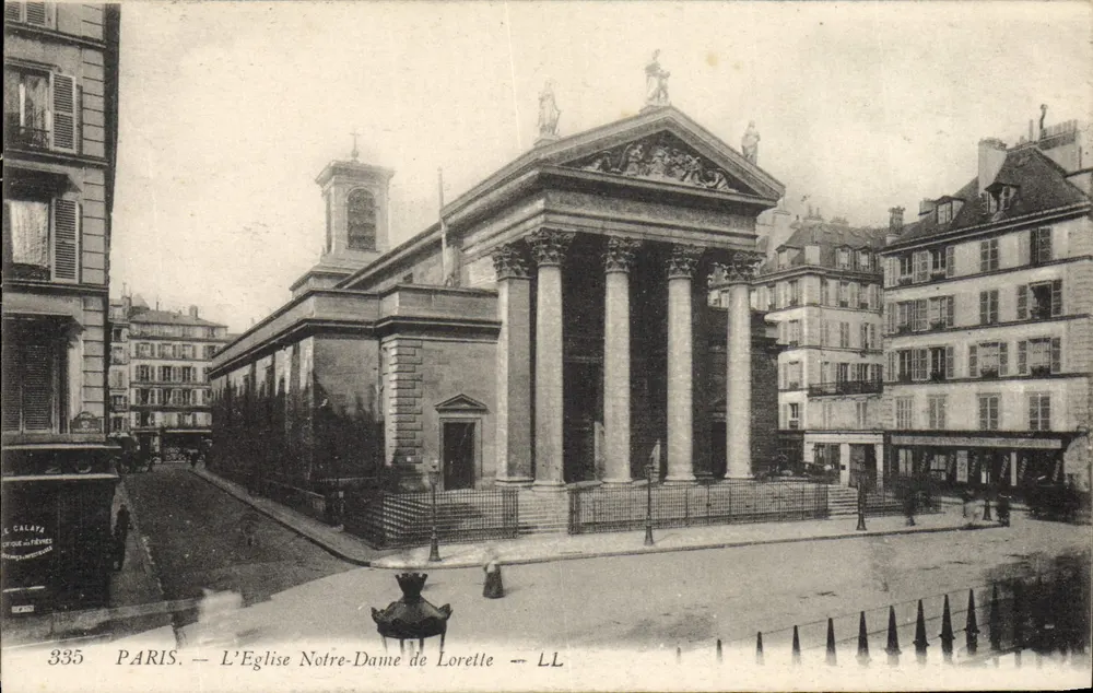 Paris — A Igreja de Nossa Senhora de Lorette — Editor Lévy Frères & Cie, n° 335 - Frente