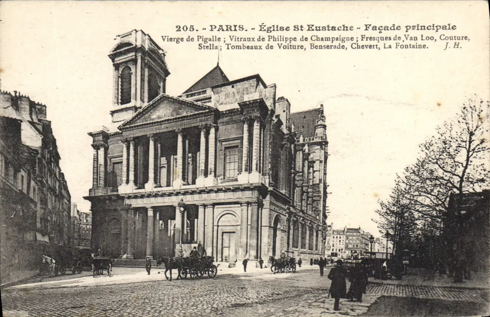 Paryż - Katedra św. Eustachiusza - Główne wejście — J.H. — n° 205 - Awers