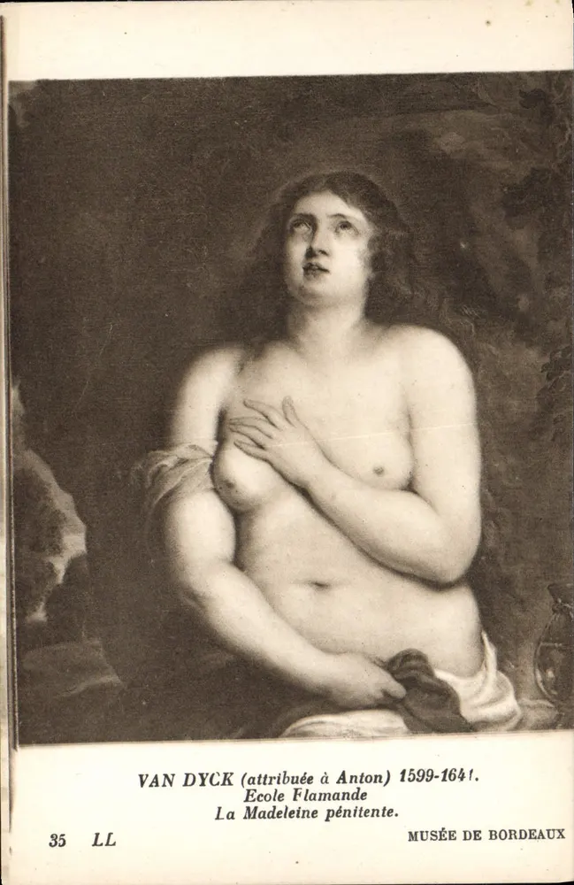 Die Bußende Magdalene — zugeschrieben Anton Van Dyck — Museum von Bordeaux - Vorderseite