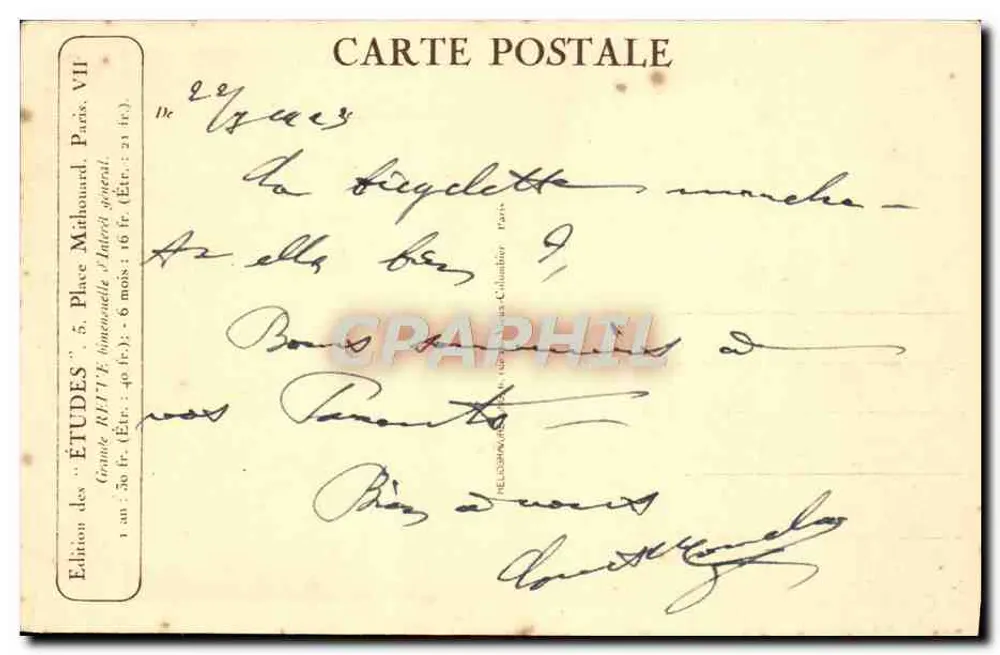 Nossa Senhora da Couture, BERNAY (Eure) — Torres da França — Edição das 'Études', 5, Place Saint-François-Xavier, Paris - Verso