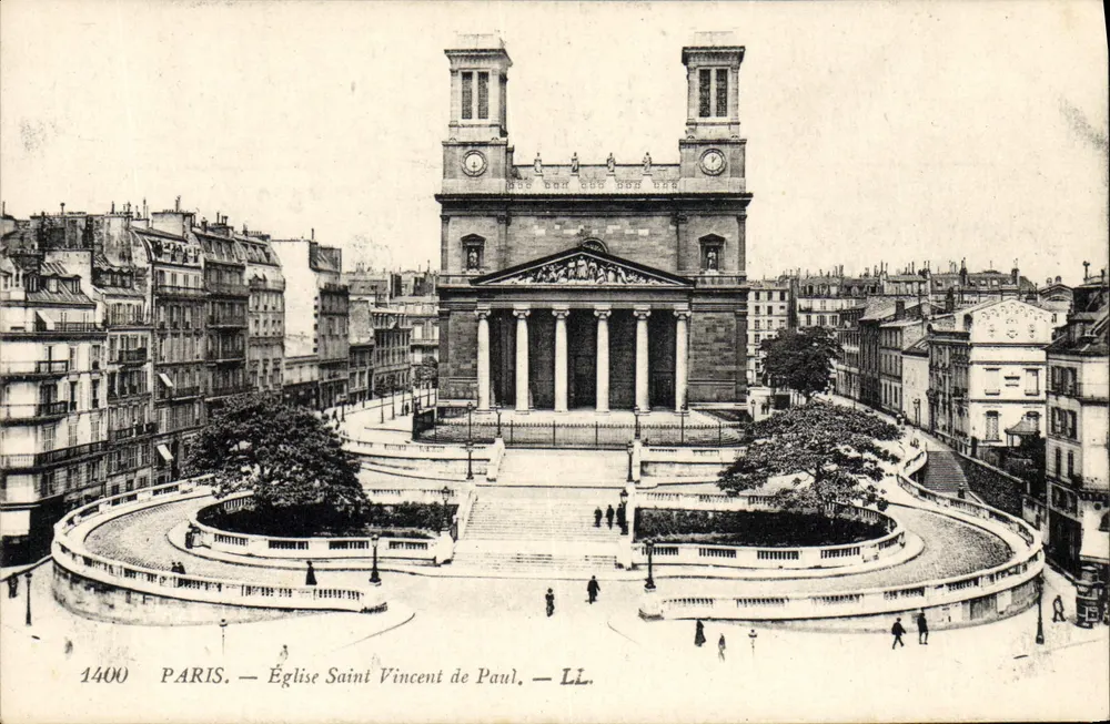 París — Iglesia de San Vicente de Paúl — LL. n° 1400 - Anverso