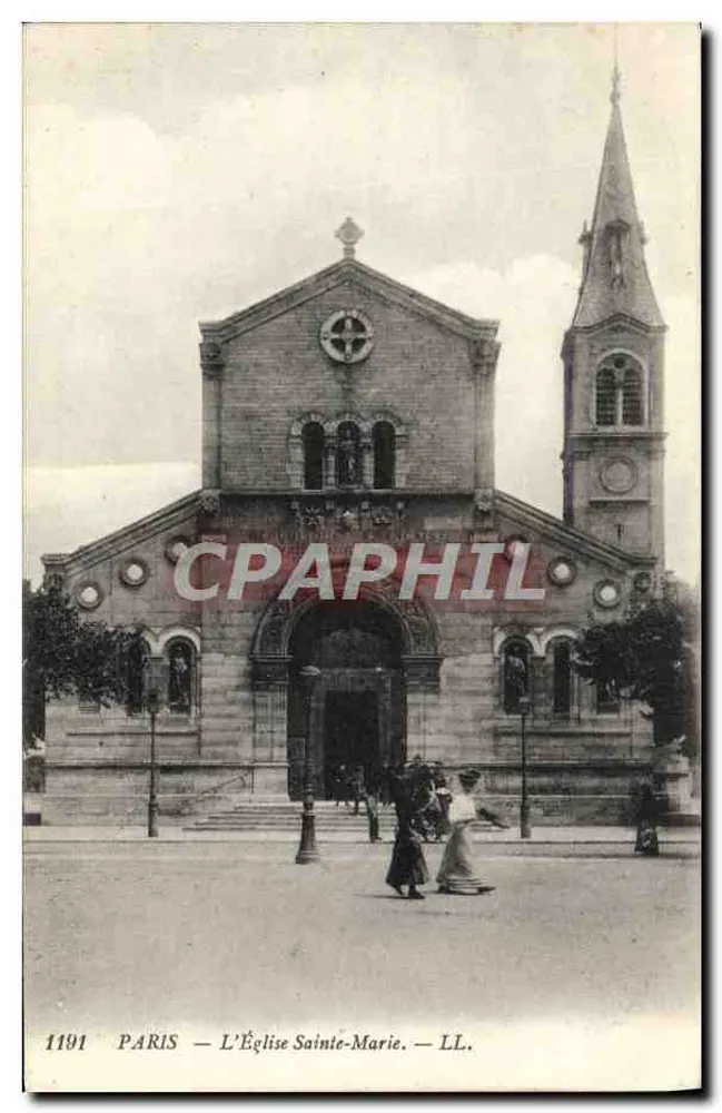 Paris — A Igreja de Santa Maria — LL. n° 1191 - Frente