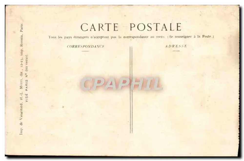 Senlis — Effets d'obus après la guerre 1914-15 — Ed. Pays de France n°150 - Verso