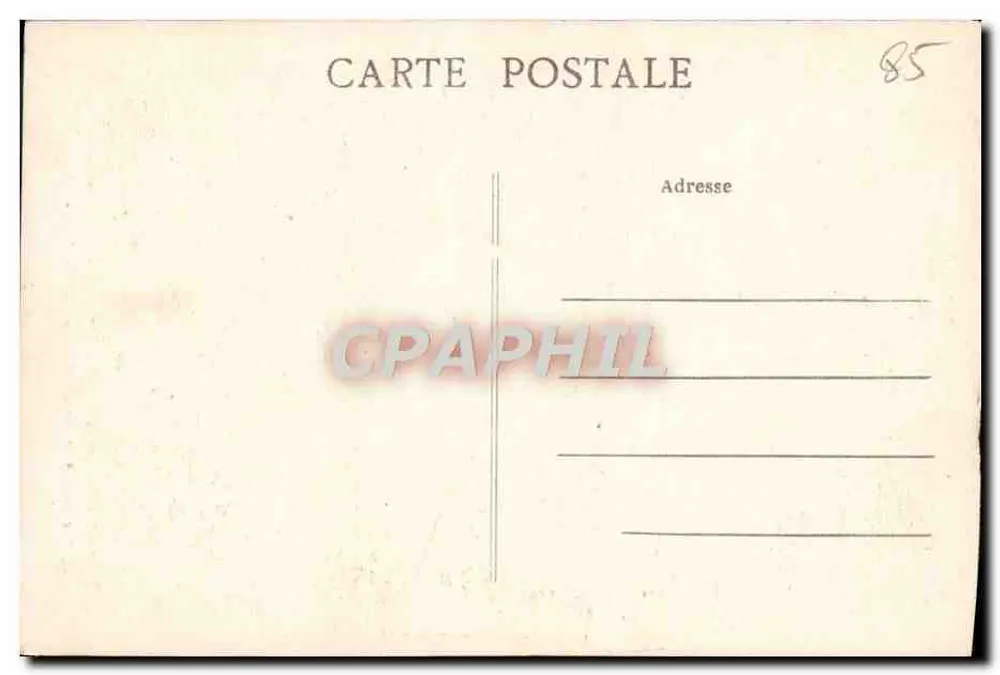 Poitiers (Vienne) — O campanário do século XI e sua entrada ocidental do século XV no Parvis — Jules Robehon fot. Poitiers - 31 - Verso