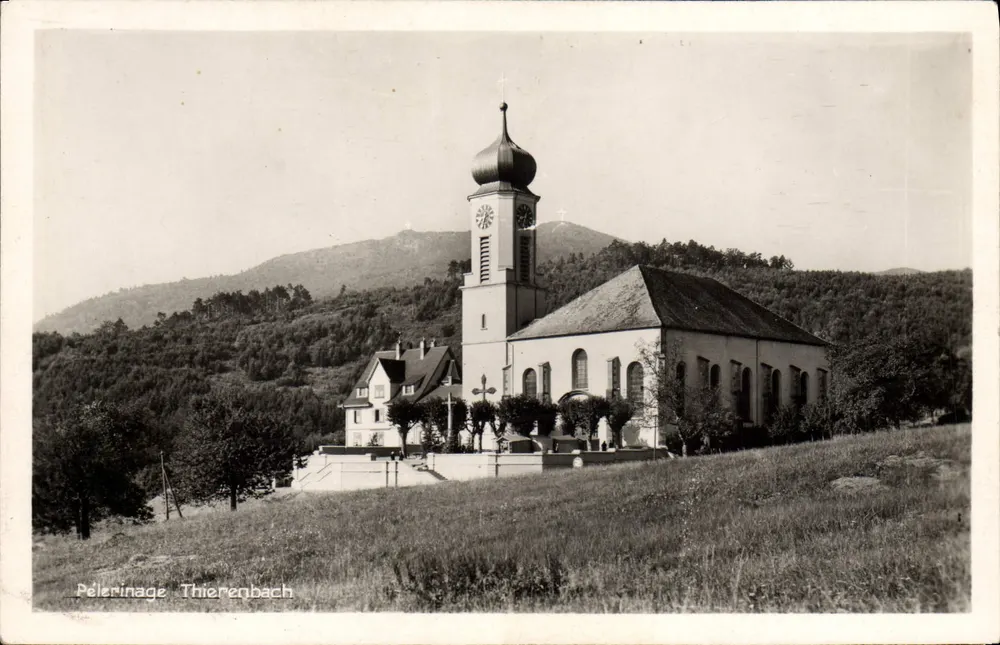 Peregrinação Thierrenbach — Igreja e montanha — Photomaton St-Louis (Haut-Rhin) - N° 107 - Frente