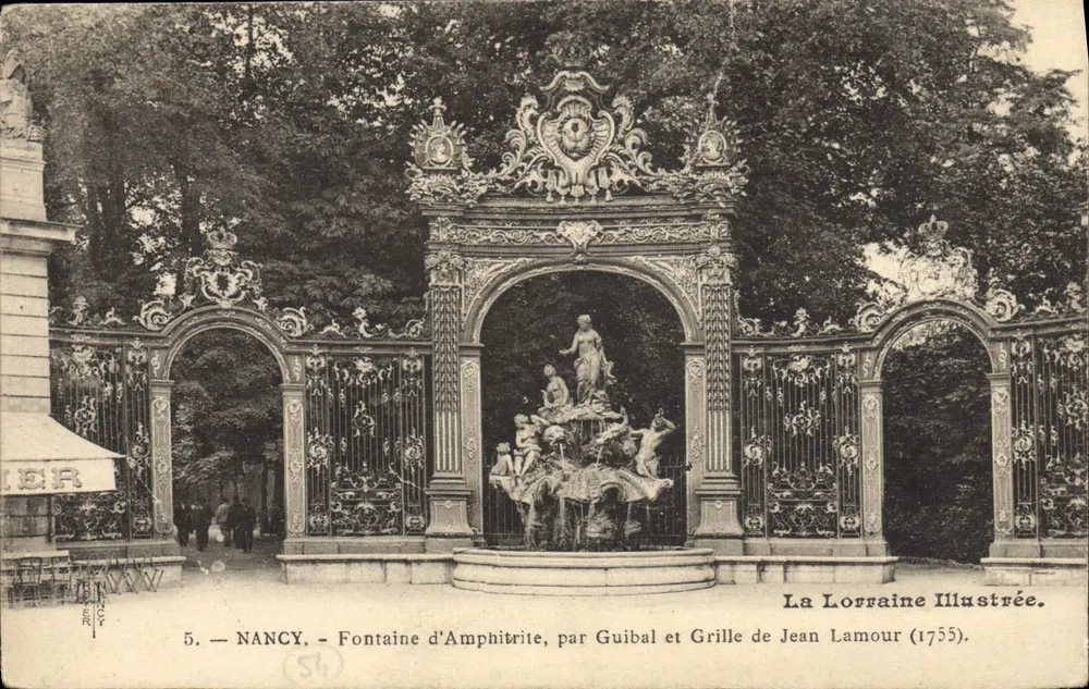 NANCY — Fontaine d'Amphitrite et grille de Jean Lamour (1755) — La Lorraine Illustrée, n°5 - Vorderseite