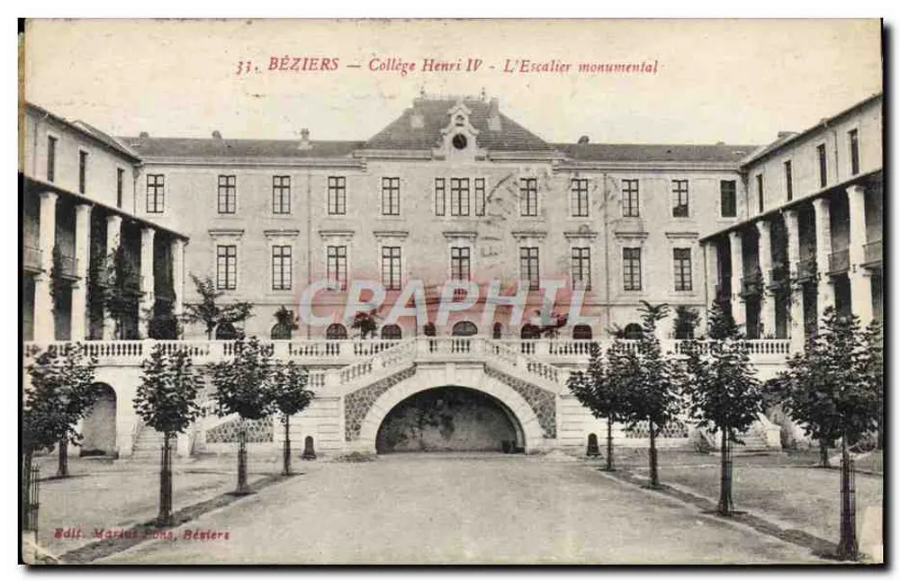 Béziers — Collège Henri IV — L'Escalier monumental — Edit. Marius Pons, Béziers - Vorderseite