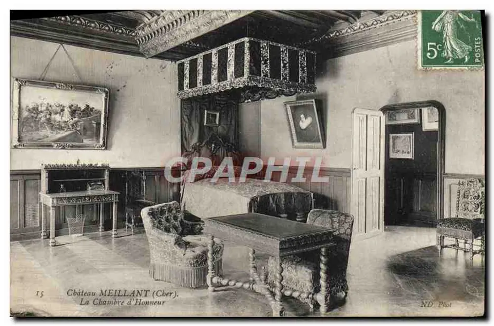 Castello di MEILLANT (Cher) — La Stanza d'Onore — ND Phot - Recto