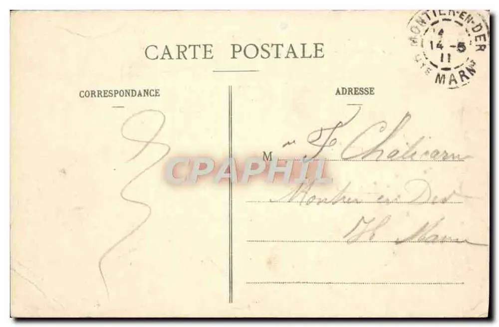 Saint-Cloud - Lage des Schlosses - Pavillon de Valois (heute École Normale supérieure) — C.M. n°64 - Rückseite