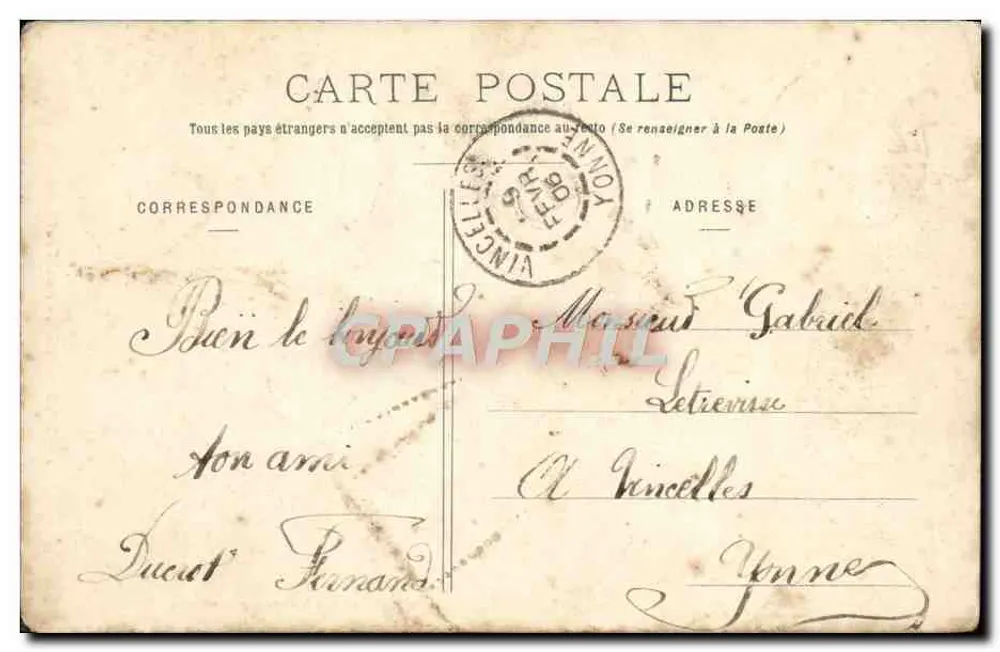 JOUX-LA-VILLE - Portal der Kirche — Portrain, Buchhändler-Verleger, Avallon, n°4 - Rückseite