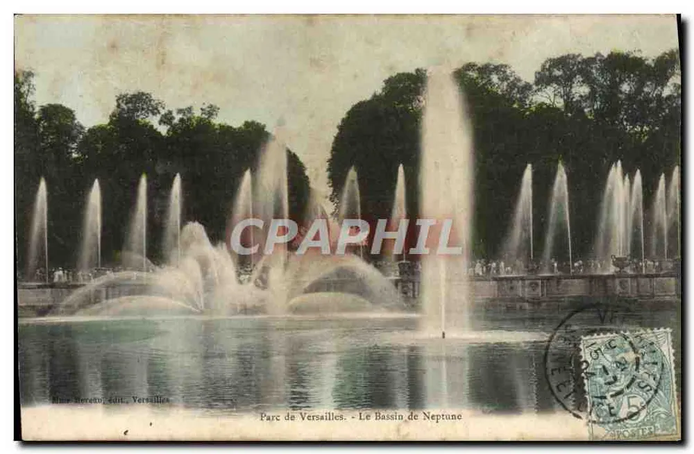 Park von Versailles - Der Bassin des Neptun — Verlag Blane Moreau, Versailles - Vorderseite