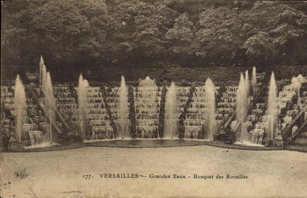 Versailles — Grandes Eaux — Bosquet des Rocailles — Editor E.D. n°177 - Frente
