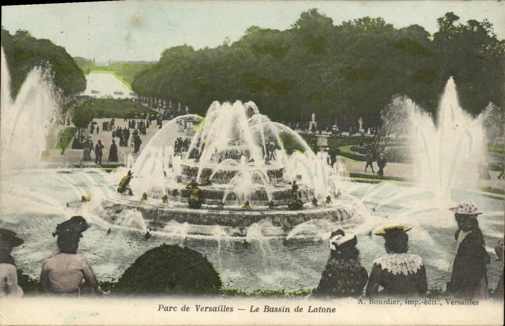Schlosspark Versailles — Der Bassin de Latone — A. Bourdier, Verlag, Versailles - Vorderseite