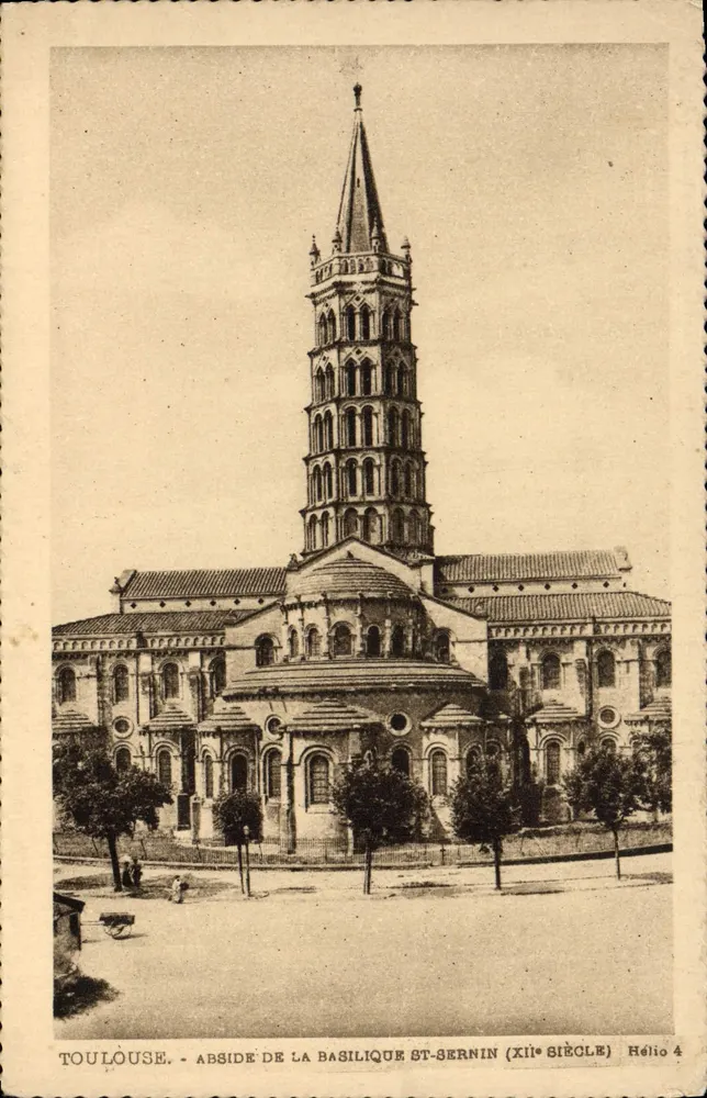 Toulouse - Abside da Basílica de São Sernim (século XI) - Hélio 4 - Frente