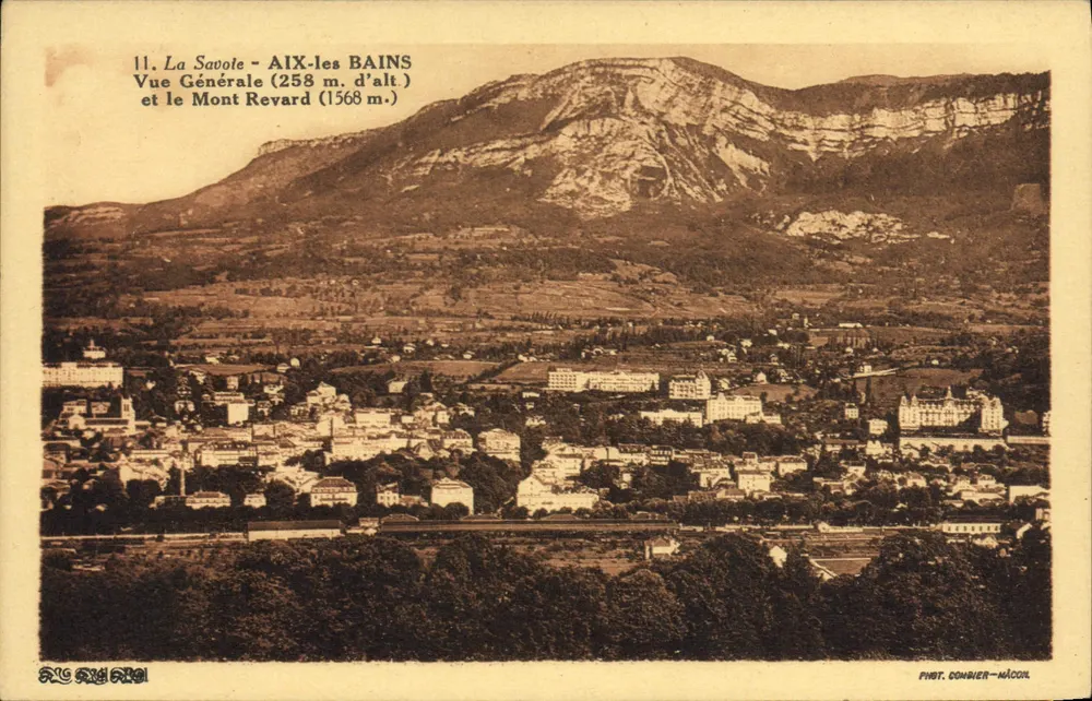 Aix-les-Bains — Allgemeiner Blick und Mont Revard — Foto. Combier-MacOuil - Vorderseite