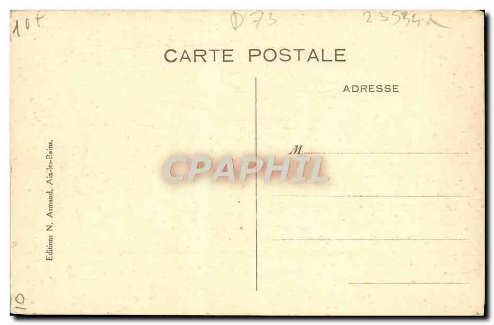 Lamartine e Elvire — poème de Lamartine — Éditions N. Armand, Aix-les-Bains - Verso