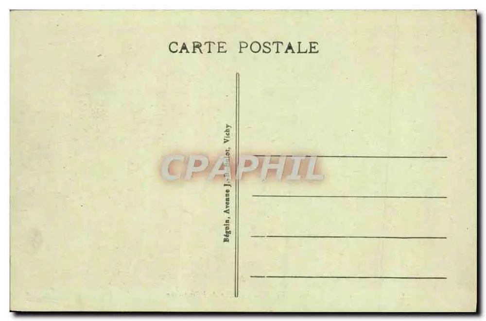 Vichy - Chalet van de Keizer — uitgever J. Béguiat, n° 402 - Achterkant