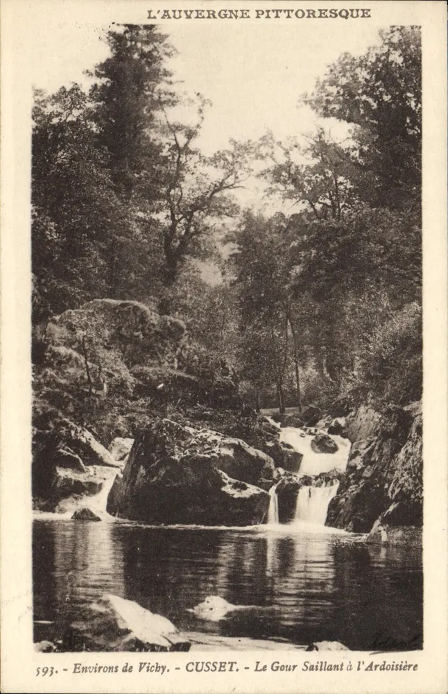Der Gour Saillant an der Ardoisière — Umgebung von Vichy — CUSSET — Das pittoreske Auvergne — n°593 - Vorderseite