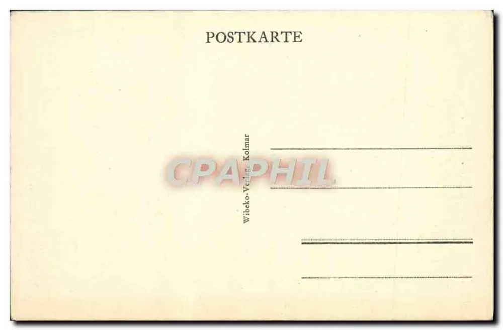Kolmar — Blick über Dächer auf die St. Martinskirche — Wibeko-Verlag Kolmar, Nr. 1298A - Rückseite