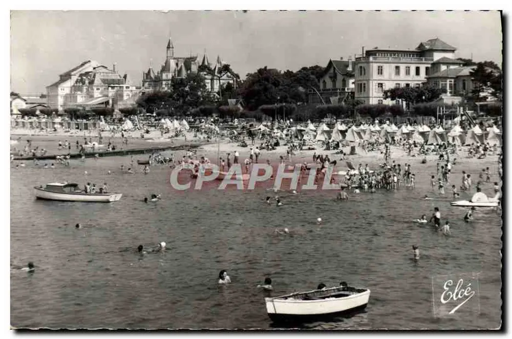 Arcachon — A Praia e o Cassino — L. Chatacneau - Frente