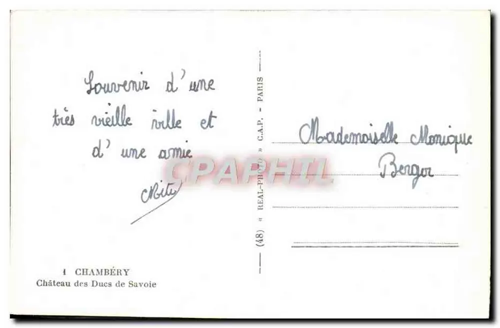 Castelo dos Duques de Saboia — Chambéry — editor BEAL-PHOTO (48) - Verso