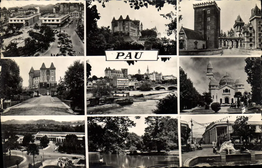 Pau — Vista panorâmica e monumentos — L. Chatagnéau, 92 - Frente