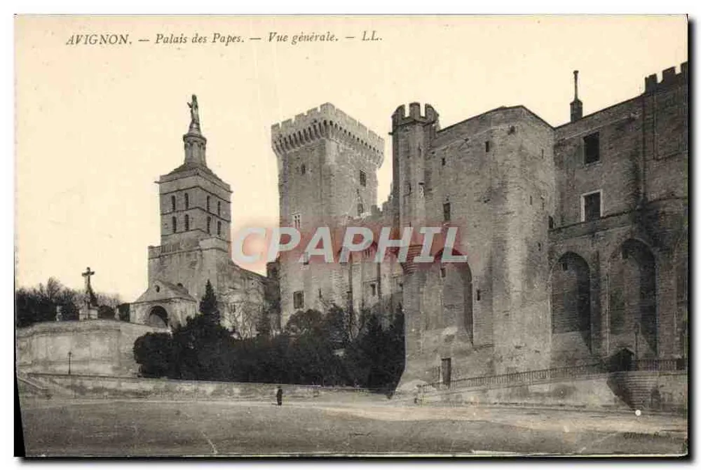 Avignon — Palácio dos Papas — Vista geral — LL. - Frente