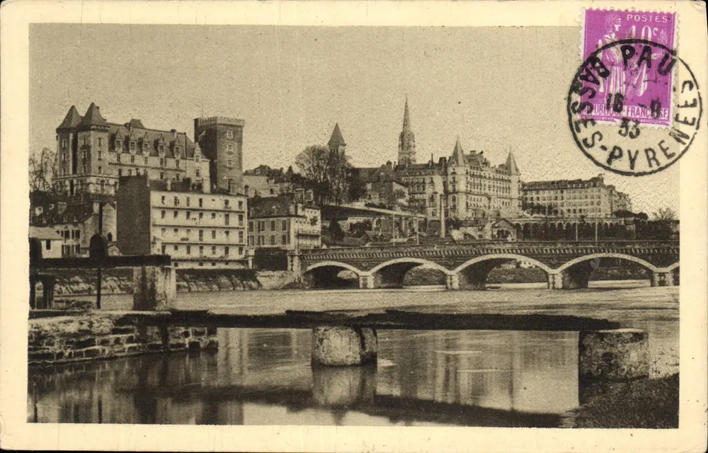 Pau — Panorama e Ponte de Jurançon — C.C.1. PAU - Frente