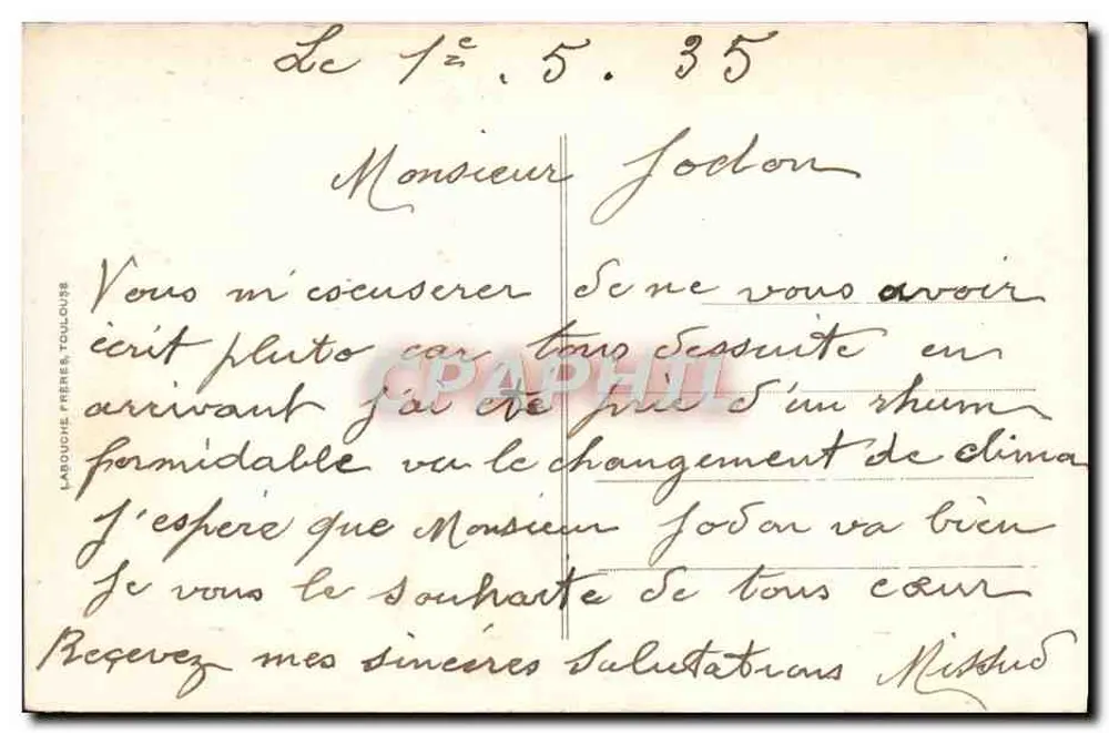 Pau — Allgemeiner Blick auf den Gave — Verlag Labouche Frères, Nr. 6 - Rückseite