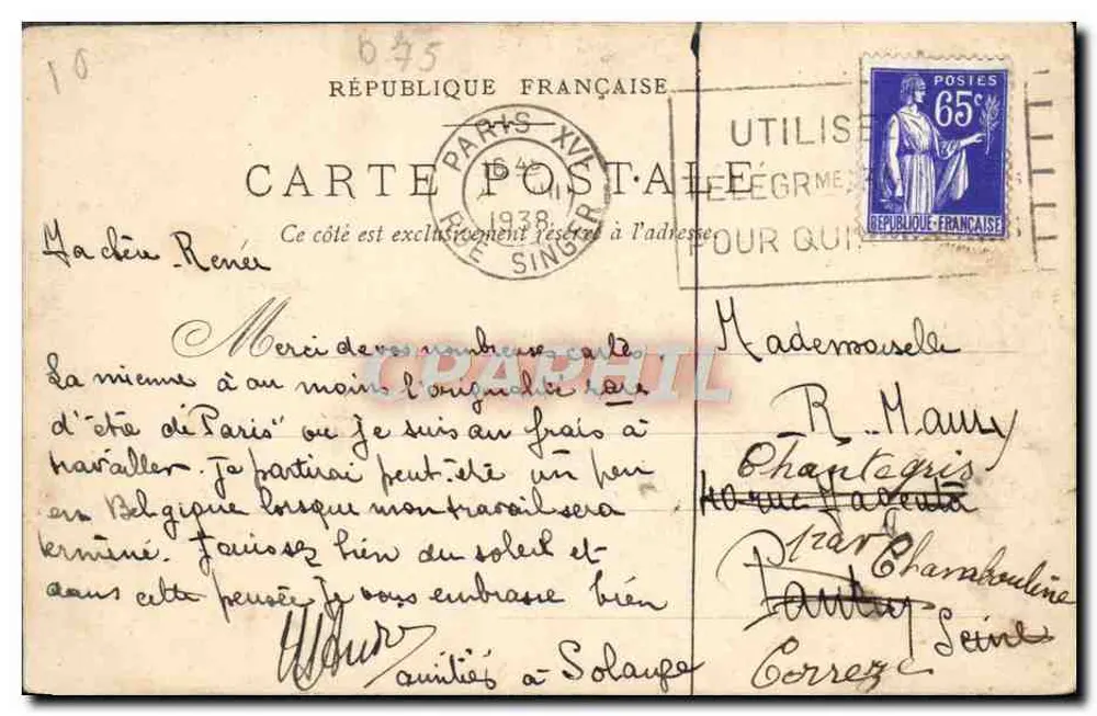 Paris — Das Grand Palais und der Pont Alexandre — J. L. Edit, Paris, Nr. 134 - Rückseite