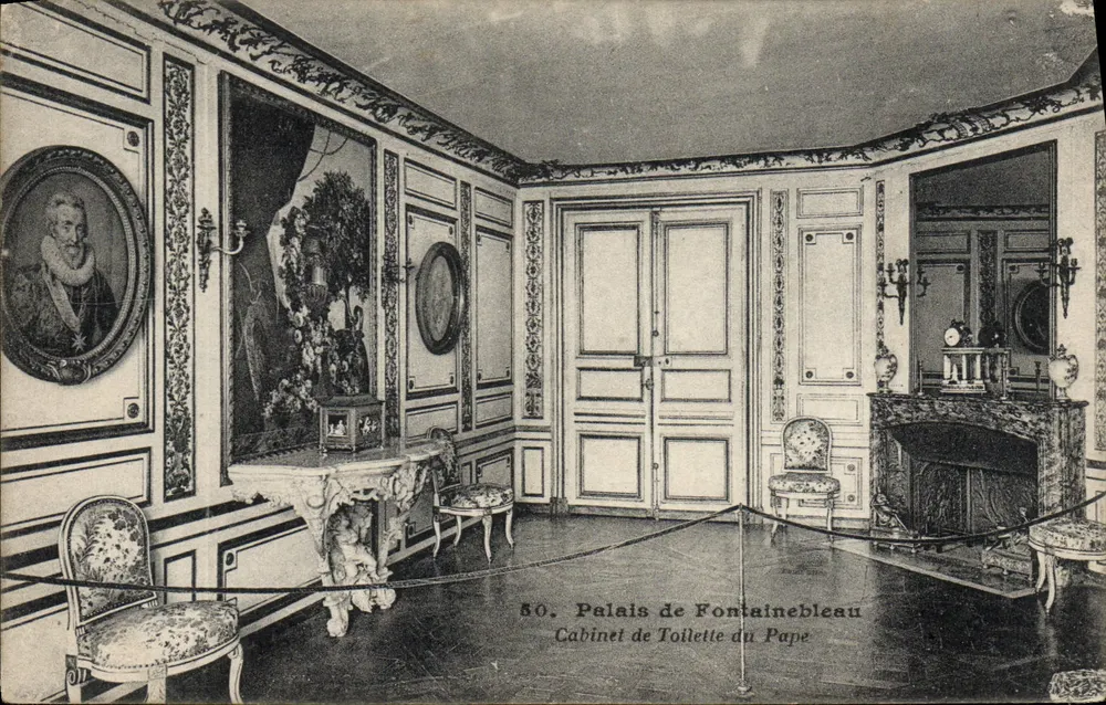 Palast von Fontainebleau — Toilettenkabinett des Papstes — unbekannter Verlag, Nr. 50 - Vorderseite