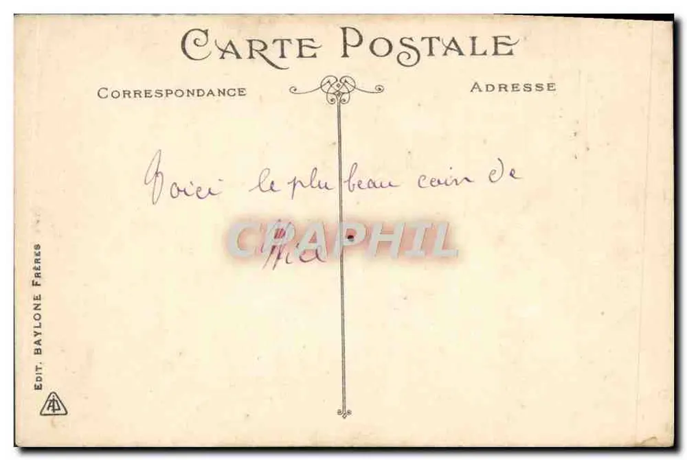 NICE - Allgemeiner Blick auf den Quai des États-Unis - Die Palmen — Verlag Baylone Frères, Nr. 221 - Rückseite