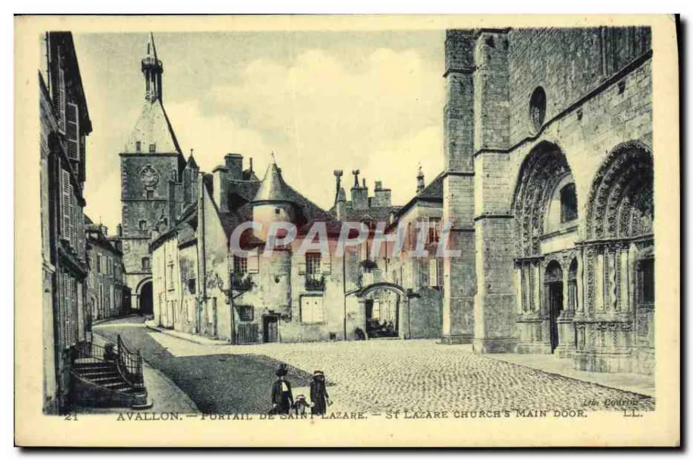 Avallon — Portal de Saint-Lazare — Lévy Frères & Cie, n°21 - Frente