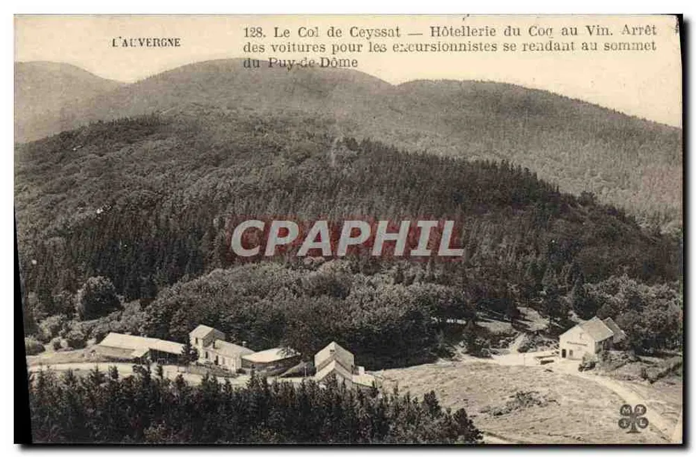 Der Ceyssat-Pass — Hôtel du Coc au Vin — Haltestelle für Kutschen für Ausflügler auf dem Weg zum Gipfel des Puy-de-Dôme - Vorderseite
