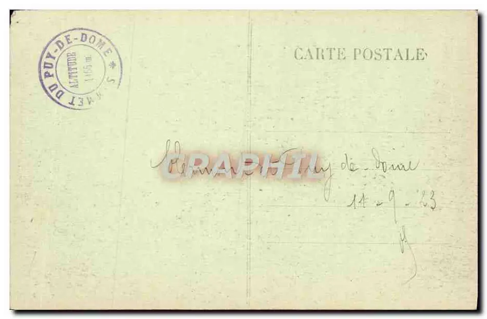 Der Ceyssat-Pass — Hôtel du Coc au Vin — Haltestelle für Kutschen für Ausflügler auf dem Weg zum Gipfel des Puy-de-Dôme - Rückseite