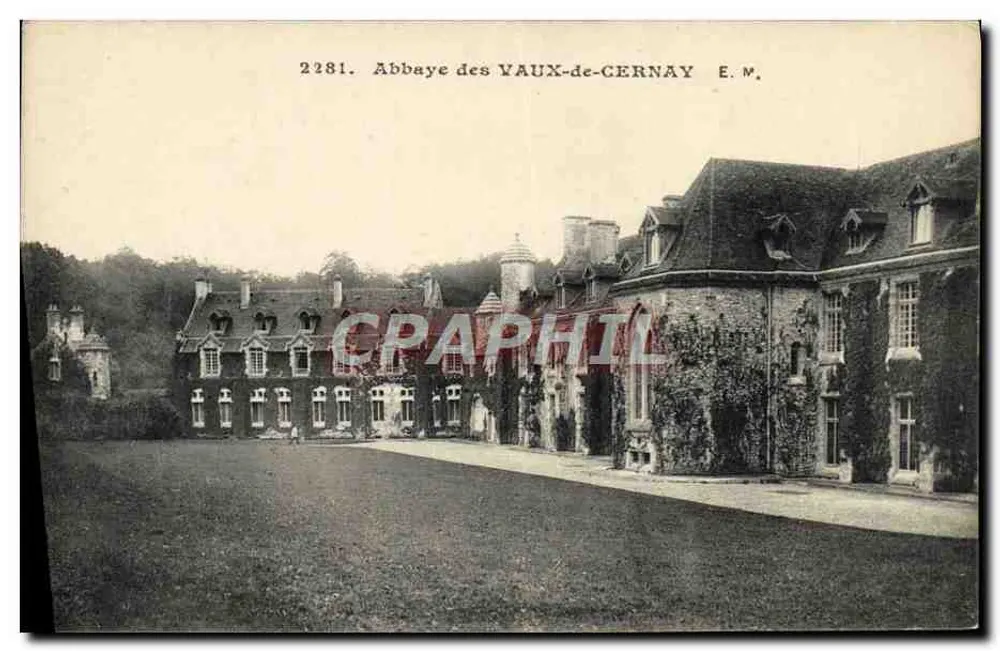 Abadia dos Vaux-de-Cernay — vista geral — E. Malcuit, n° 2281 - Frente