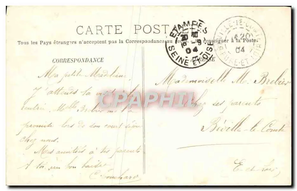 Etampes — Torre de Guinette — L. des G. - Verso
