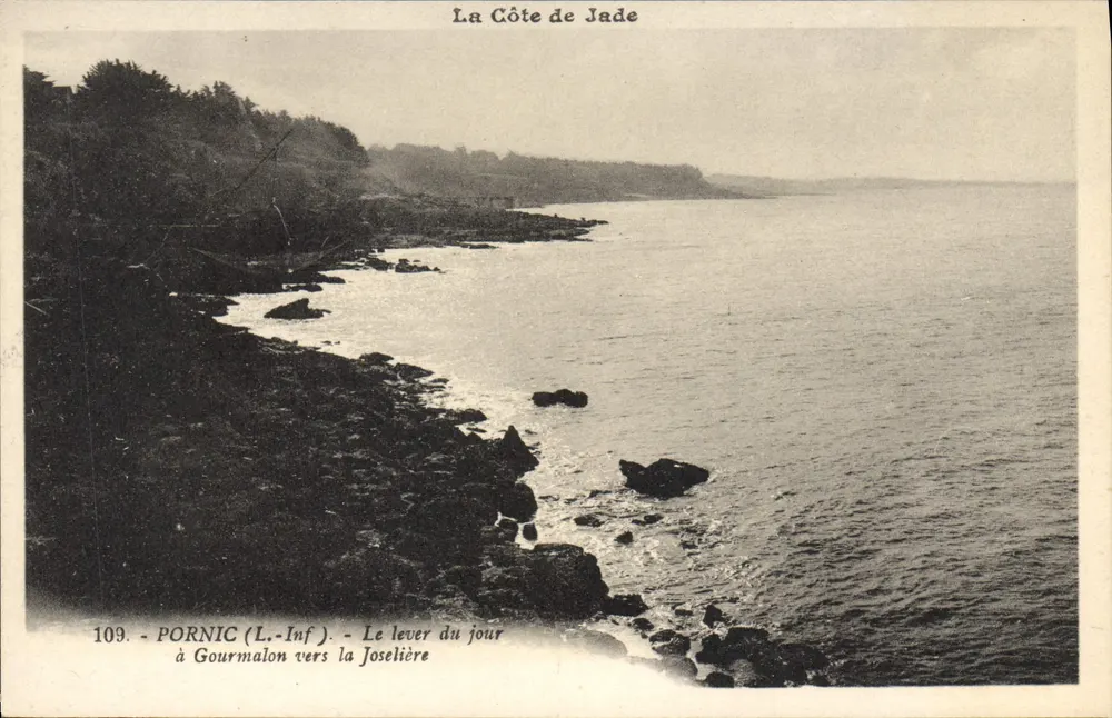 Die Jadeküste — Sonnenaufgang bei Gourmalon in Richtung Joselière — G. Arnaud, Nantes - Vorderseite