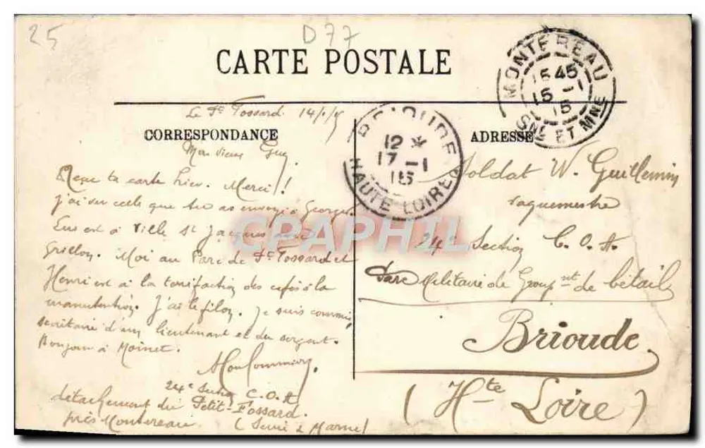 Montereau — Ansicht auf die Yonne und den Place Napoléon — LL. n°30 - Rückseite