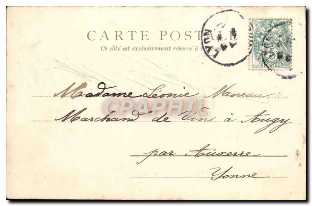 Fontäne Bartholdi, Place des Terreaux — Lyon — Défais & Béné, n°27044 - Rückseite
