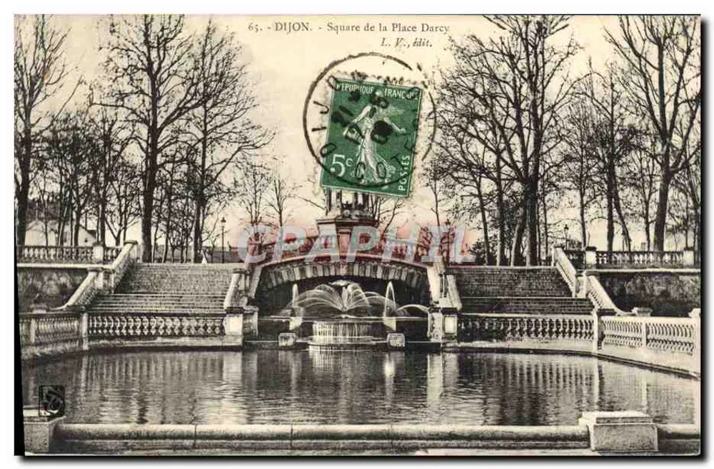 Dijon - Plac Darcy — L. V., wyd. - Awers