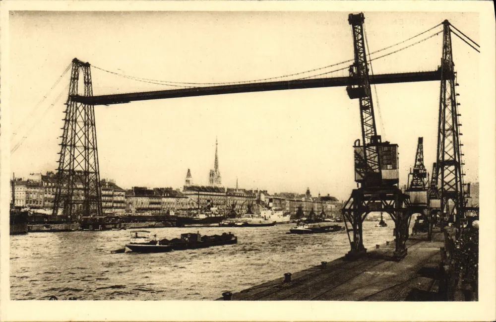 Rouen — Die Seine und der Pont Transbordeur — französische Herstellung - Vorderseite