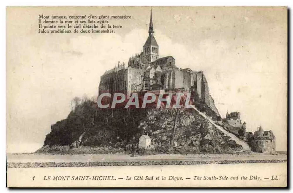 Mont Saint-Michel — Die Südseite und die Digue — LL. - Vorderseite