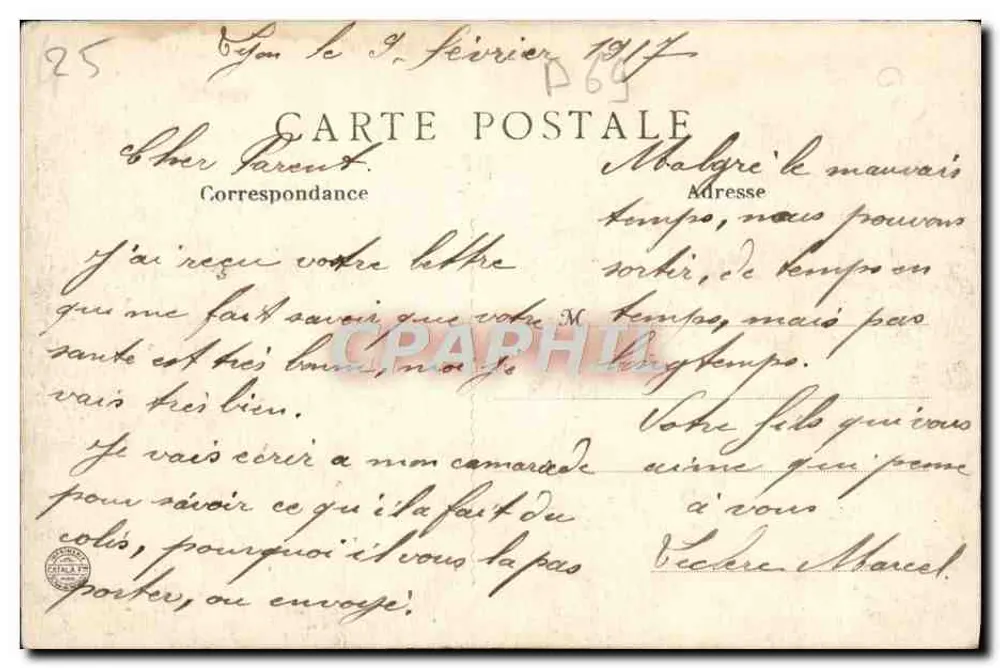 Lyon - La Place Carnot (Gesamtansicht) und die Perrache Station — B. F., PARIS - Rückseite