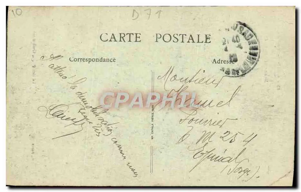 Chalon-sur-Saône — Monumento da Defesa — Edição P. O., Chalon-sur-Saône - Verso