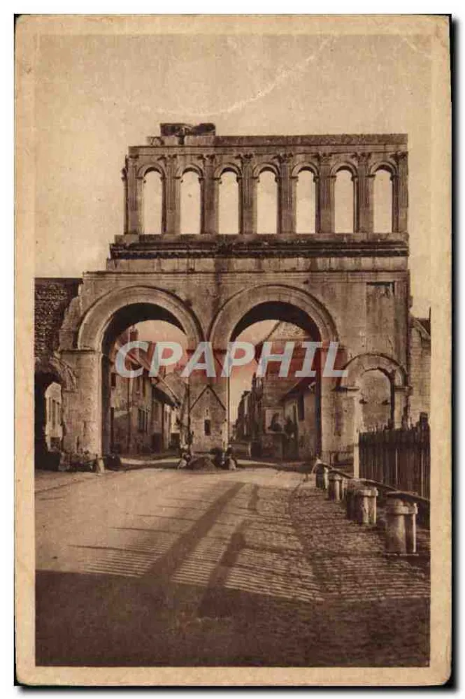 Autun — Römertor genannt Arroux (Außenansicht) — Kunst Heliogravur von Couquetnot et Truchot - Vorderseite